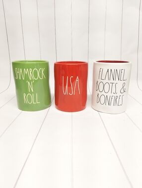 Rae Dunn Ceramic Seasonal Candle Mugs - Nwt